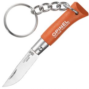 2 в 1 - нож складной + брелок Opinel Keychain №2 Inox (длина: 80мм