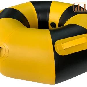 Тюбинг санки ватрушка для снега желто-черный ЛСТ-9007