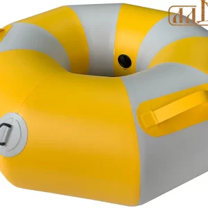 Тюбинг санки ватрушка для снега желто-серый ЛСТ-9005