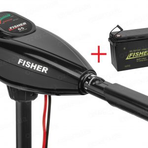 Лодочный электромотор Fisher 65 + аккумулятор Fisher 150AH GEL