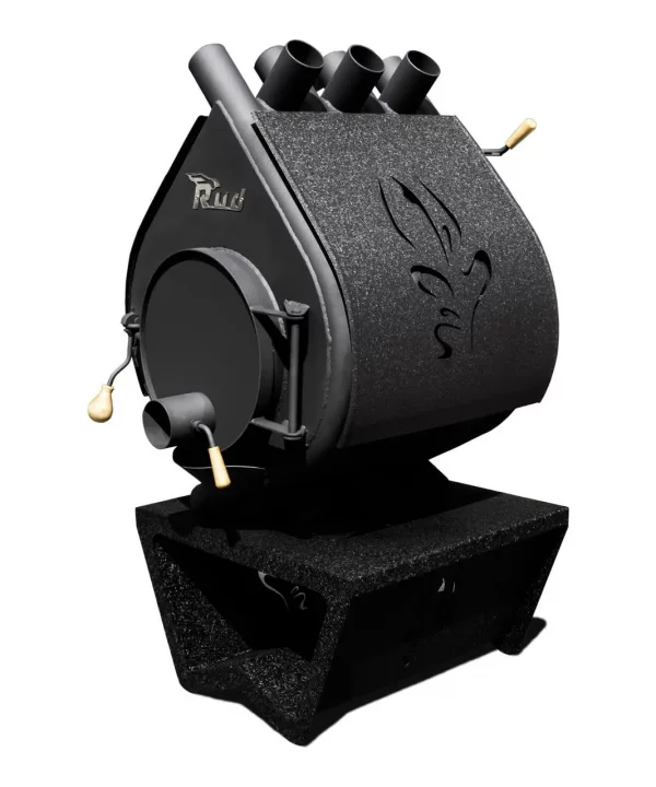 Отопительная конвекционная печь Rud Pyrotron Кантри 01 С обшивкой декоративной (черная)
