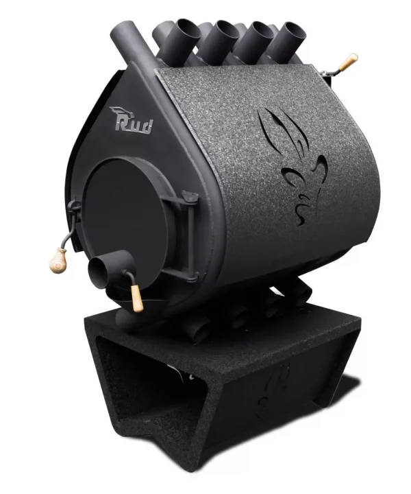 Отопительная конвекционная печь Rud Pyrotron Кантри 02 С обшивкой декоративной (черная)