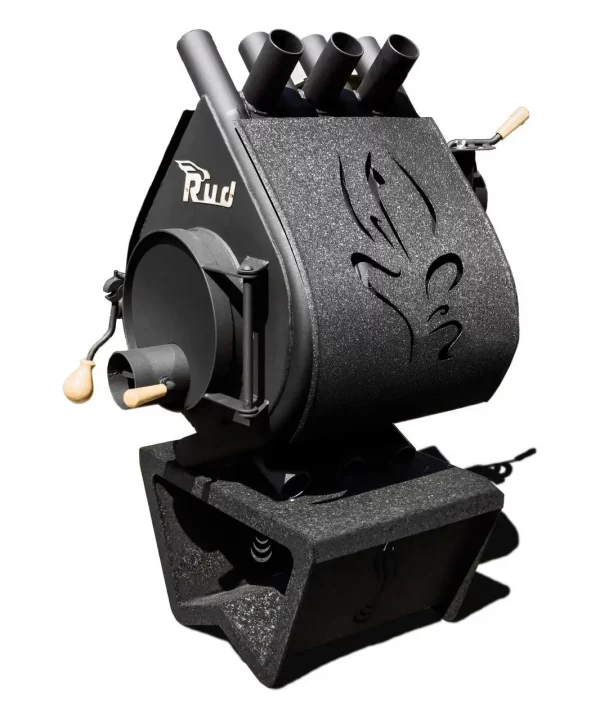 Отопительная конвекционная печь Rud Pyrotron Кантри 00 С обшивкой декоративной (черная)