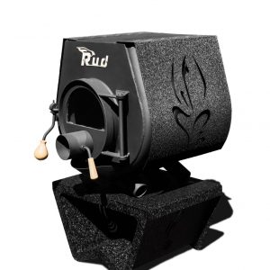 Отопительная конвекционная печь Rud Pyrotron Кантри 00 с варочной поверхностью Обшивка декоративная (черная)