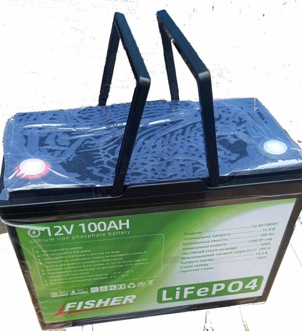 Литий-железо-фосфатный аккумулятор Fisher LiFePo-4 100 Ah 12V