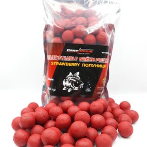 Бойлы растворимые прикормочные Клубника (Strawberry) 24 мм 900 г. Carp Drive